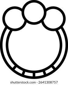 rattle icon illustration design with outline, this is not made from any AI generation