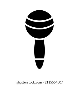Rattle icon isolated on white background