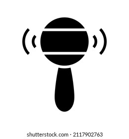 Rattle icon isolated on white background