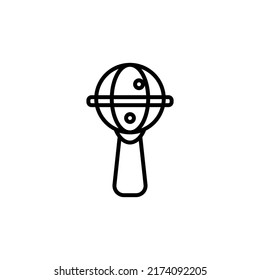 Rattle icon in line style