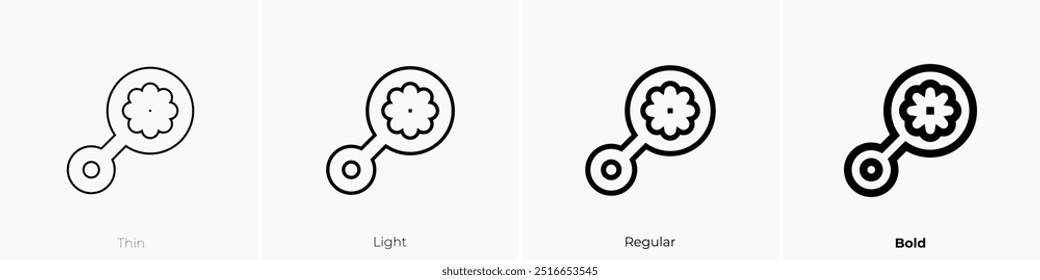rattle icon. Thin, Light Regular And Bold style design isolated on white background