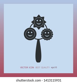 Rattle icon, vector design element