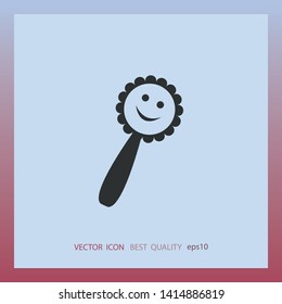 Rattle icon, vector design element