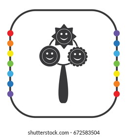 Rattle icon, vector design element