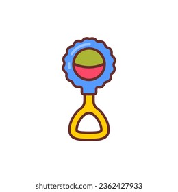 Rattle icon in vector. Illustration