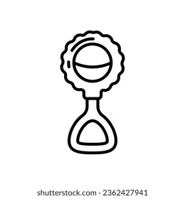 Rattle icon in vector. Illustration