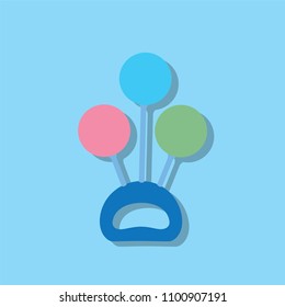 Rattle icon, vector illustration design. Baby collection.