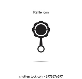 Rattle icon vector illustration graphic on background