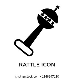 Rattle icon vector isolated on white background for your web and mobile app design, Rattle logo concept