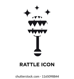 Rattle icon vector isolated on white background, Rattle transparent sign , celebration pictograms