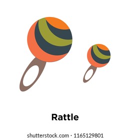 Rattle icon vector isolated on white background, Rattle transparent sign , family symbols