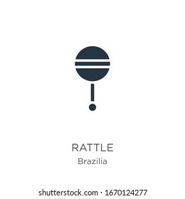 Rattle icon vector. Trendy flat rattle icon from brazilia collection isolated on white background. Vector illustration can be used for web and mobile graphic design, logo, eps10