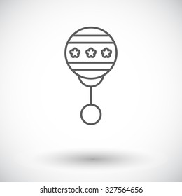 Rattle icon.Flat vector related icon set for web and mobile applications. It can be used as - logo, pictogram, icon, infographic element. Vector Illustration. 