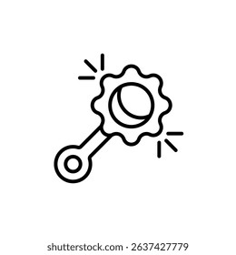 rattle icons isolated on White Background. Flat style design