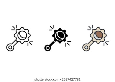 rattle icons isolated on White Background. Flat style design