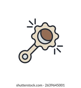 rattle icons isolated on White Background. Flat style design