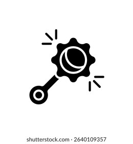 rattle icons isolated on White Background. Flat style design