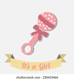 rattle  illustrator over white  color background