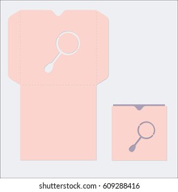 rattle.  Laser cutting template. Vector scheme of laser cutting and printing. Envelope for cards or invitations.