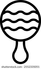 rattle line icon illustration vector