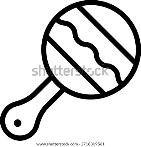 rattle line icon illustration vector