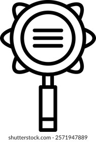 Rattle Line Vector Icon Design