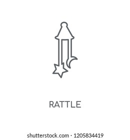 Rattle linear icon. Rattle concept stroke symbol design. Thin graphic elements vector illustration, outline pattern on a white background, eps 10.