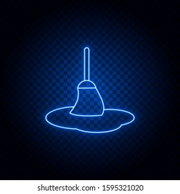 rattle neon icon. Blue neon vector icon