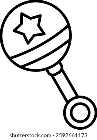 Rattle Outline icon vector illustration