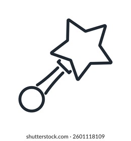 Rattle outline icon vector illustration