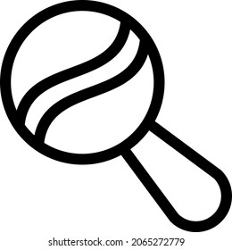 Rattle Outline Vector Icon Design
