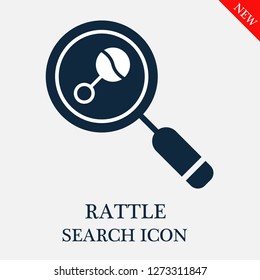 Rattle search icon. Editable Rattle search icon for web or mobile.
