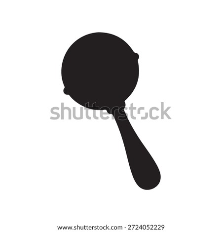 Rattle silhouette vector art white background