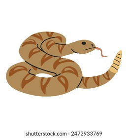 Icono de serpiente de sonajero Clipart avatar logtotype Ilustración vectorial aislada