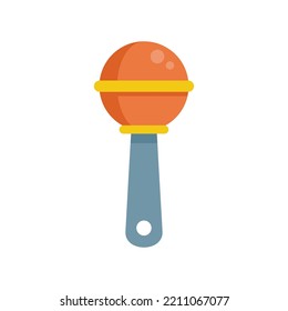 Rattle toy icon. Flat illustration of Rattle toy vector icon isolated on white background