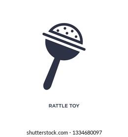 rattle toy icon. Simple element illustration from toys concept. rattle toy editable symbol design on white background. Can be use for web and mobile.