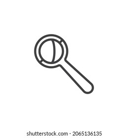 Rattle toy line icon. linear style sign for mobile concept and web design. Baby rattle outline vector icon. Symbol, logo illustration. Vector graphics