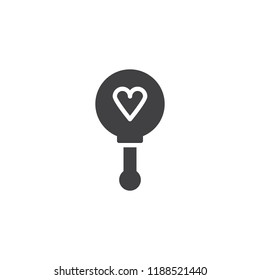 Rattle toy vector icon. filled flat sign for mobile concept and web design. Baby rattle simple solid icon. Symbol, logo illustration. Pixel perfect vector graphics