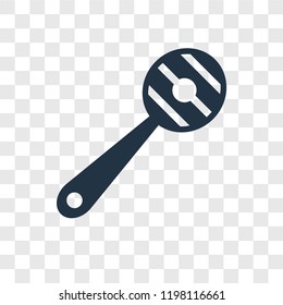 Rattle toy vector icon isolated on transparent background, Rattle toy transparency logo concept
