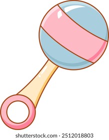 Brinquedos Rattle Elementos Baby chuveiro ilustração