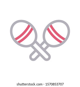 rattle vector colour line icon 