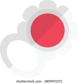 rattle vector flat color icon 