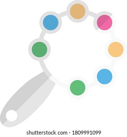 rattle vector flat color icon 