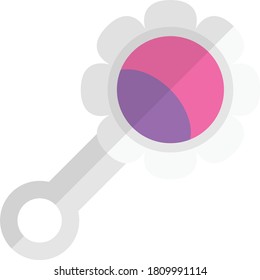 rattle vector flat color icon 
