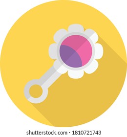 rattle vector flat color icon 