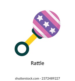 Rattle vector Flat Icon Design illustration. Symbol on White background EPS 10 File 