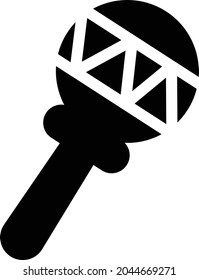 rattle vector glyph flat icon