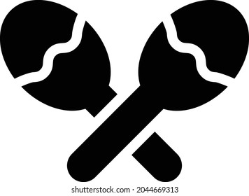rattle vector glyph flat icon