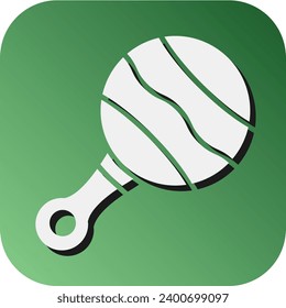 Rattle Vector Glyph Gradient Background Icon For Personal And Commercial Use.
