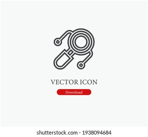 Rattle vector icon.  Editable stroke. Linear style sign for use on web design and mobile apps, logo. Symbol illustration. Pixel vector graphics - Vector